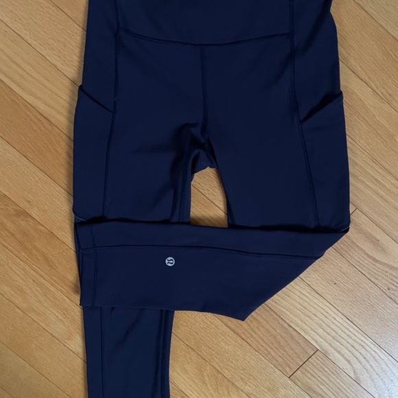 Lululemon Speed Up Cropped Running Leggings Size 4 Midnight Navy - Picture 5 of 8